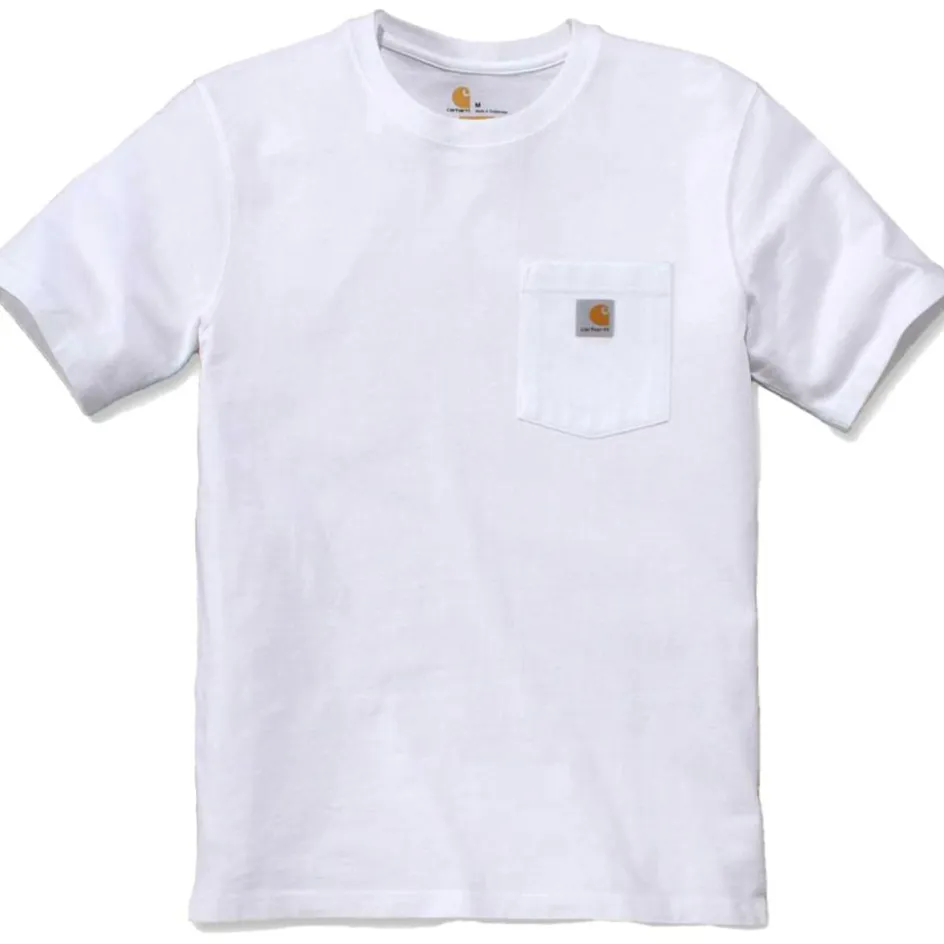 Carhartt Shirts, Polo's & Blouses*Relaxed Fit Heavyweight K87 Pocket shirt heren white