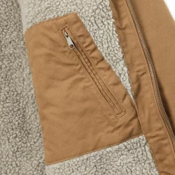 Carhartt Jassen*Relaxed Fit Washed Duck Sherpa Lined winterjas heren brown