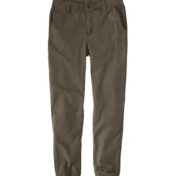 Carhartt Broeken*Rigby Canvas joggingbroek heren tarmac