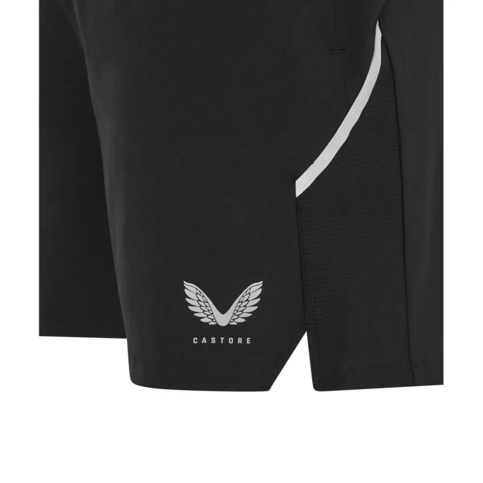 Castore Sportbroek*6 inch short heren black silver reflective