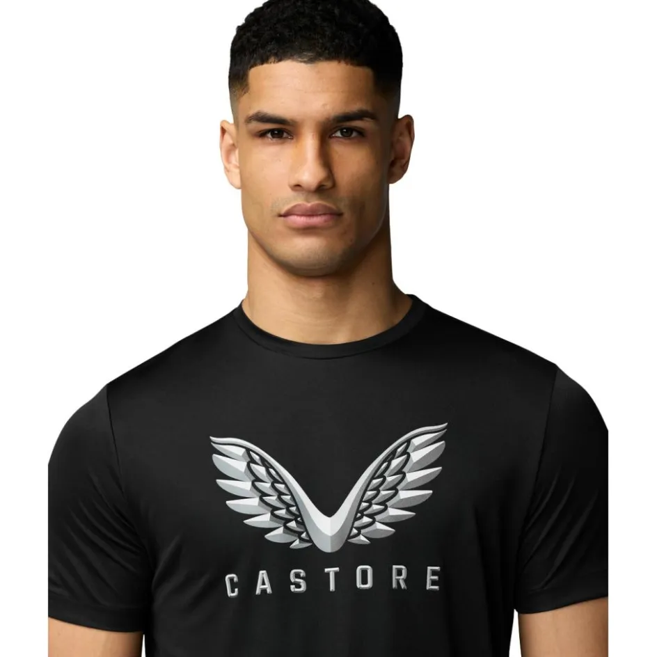 Castore Sportshirt*Adapt Short Graphic shirt heren black white