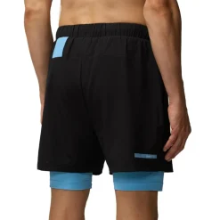Castore Sportbroek*Flow 2-in-1 short heren black cool blue