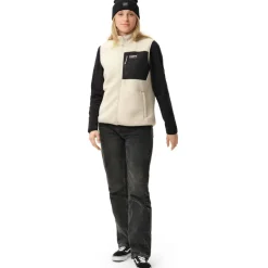 ColourWear Ski Jassen|Wintersport*Pile bodywarmer dames off white