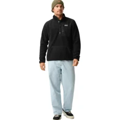 ColourWear Ski Truien|Wintersport*Snap Fleece Pile heren black
