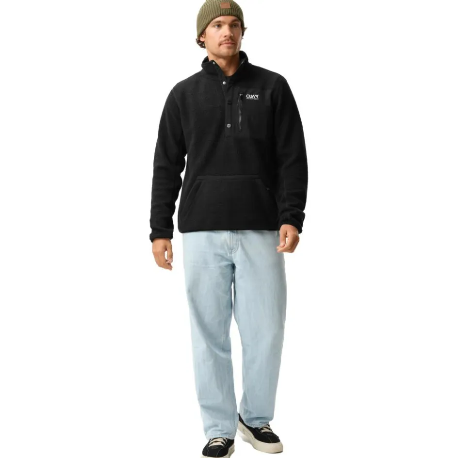 ColourWear Ski Truien|Wintersport*Snap Fleece Pile heren black