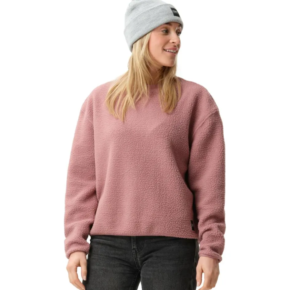 ColourWear Ski Truien|Wintersport*Snug Pile Crew sweater dames dark rose