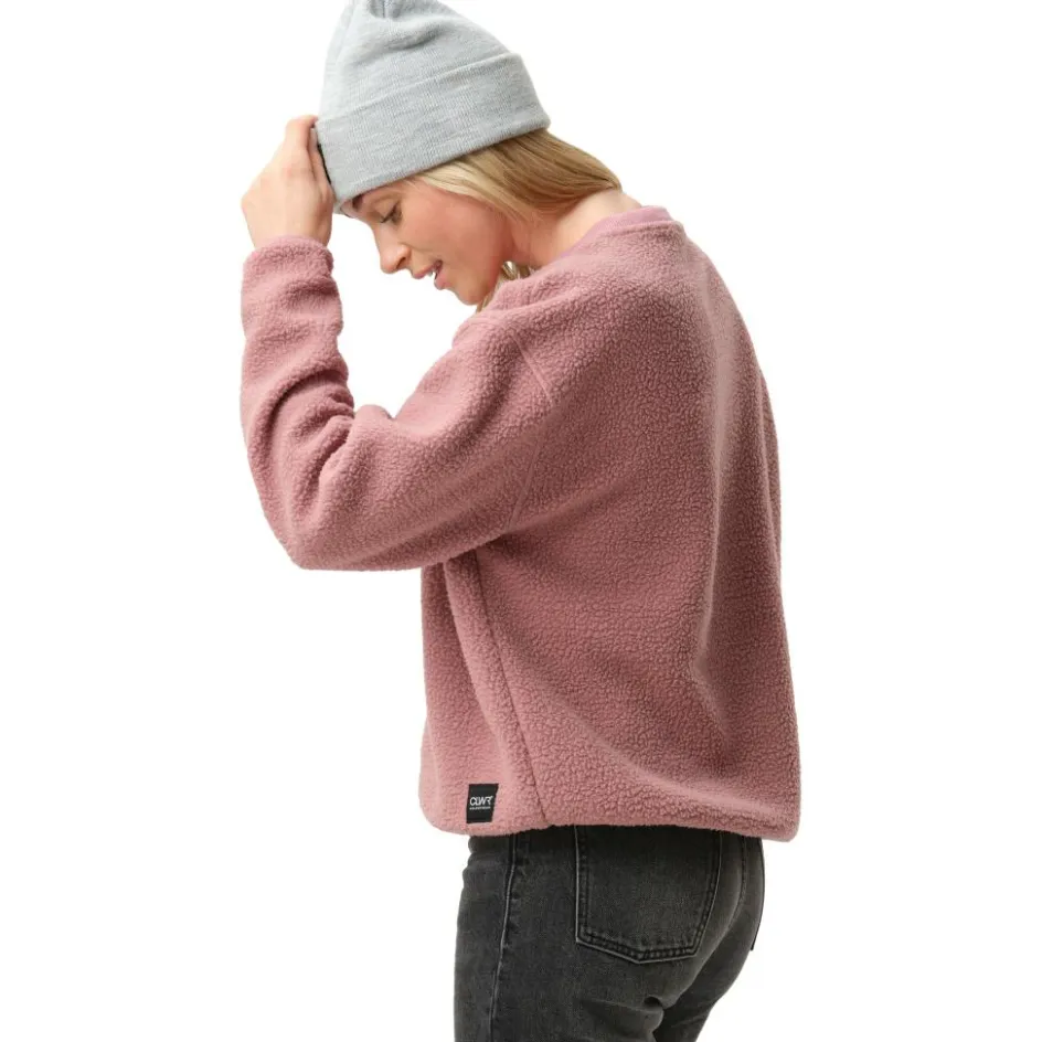 ColourWear Ski Truien|Wintersport*Snug Pile Crew sweater dames dark rose