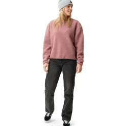ColourWear Ski Truien|Wintersport*Snug Pile Crew sweater dames dark rose