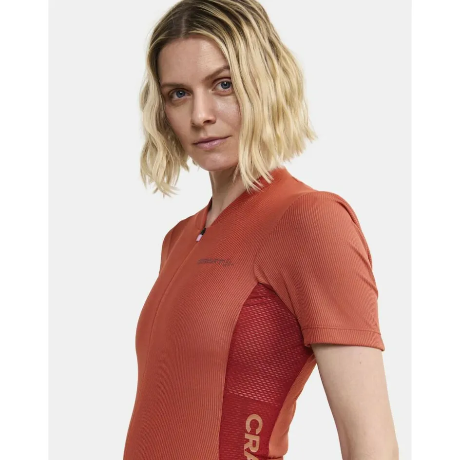 Craft Fietskleding*ADV Endurance fietsshirt dames astro rhubarb