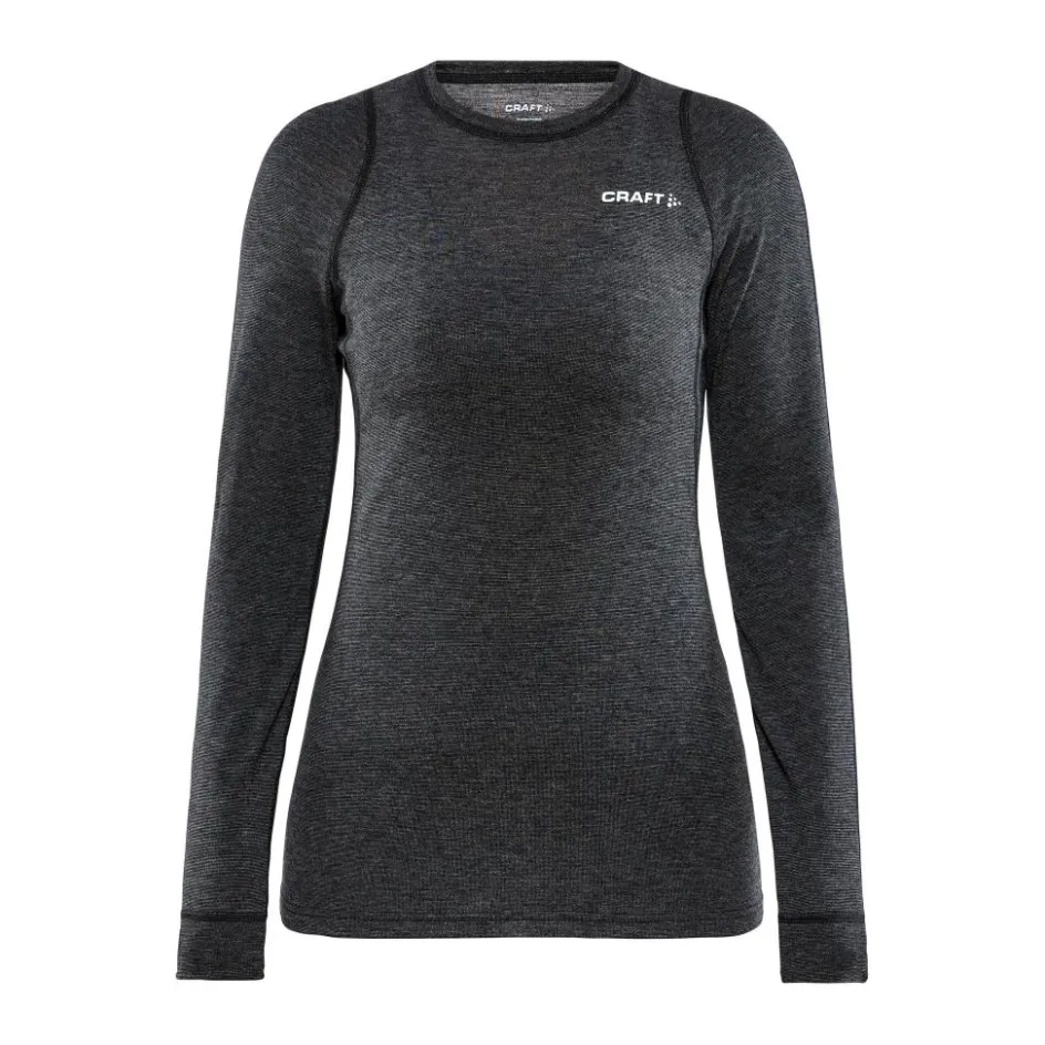 Craft Thermokleding|Wintersport*Core Wool Merino LS thermoshirt dames black