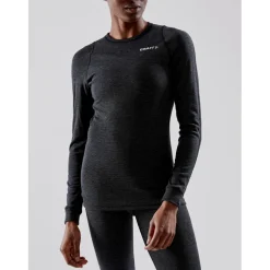 Craft Thermokleding|Wintersport*Core Wool Merino LS thermoshirt dames black