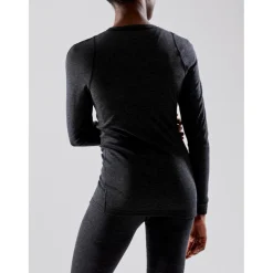 Craft Thermokleding|Wintersport*Core Wool Merino LS thermoshirt dames black