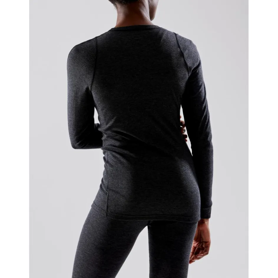 Craft Thermokleding|Wintersport*Core Wool Merino LS thermoshirt dames black