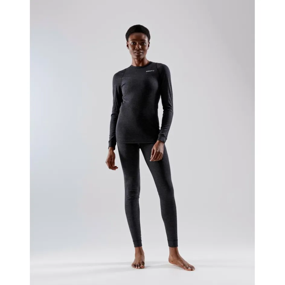Craft Thermokleding|Wintersport*Core Wool Merino LS thermoshirt dames black