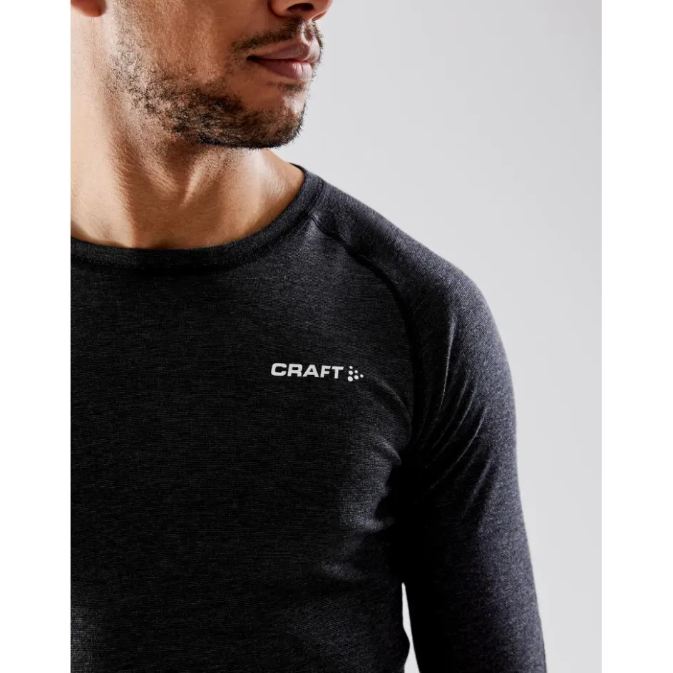 Craft Thermokleding|Wintersport*CORE Wool Merino LS thermoshirt heren black