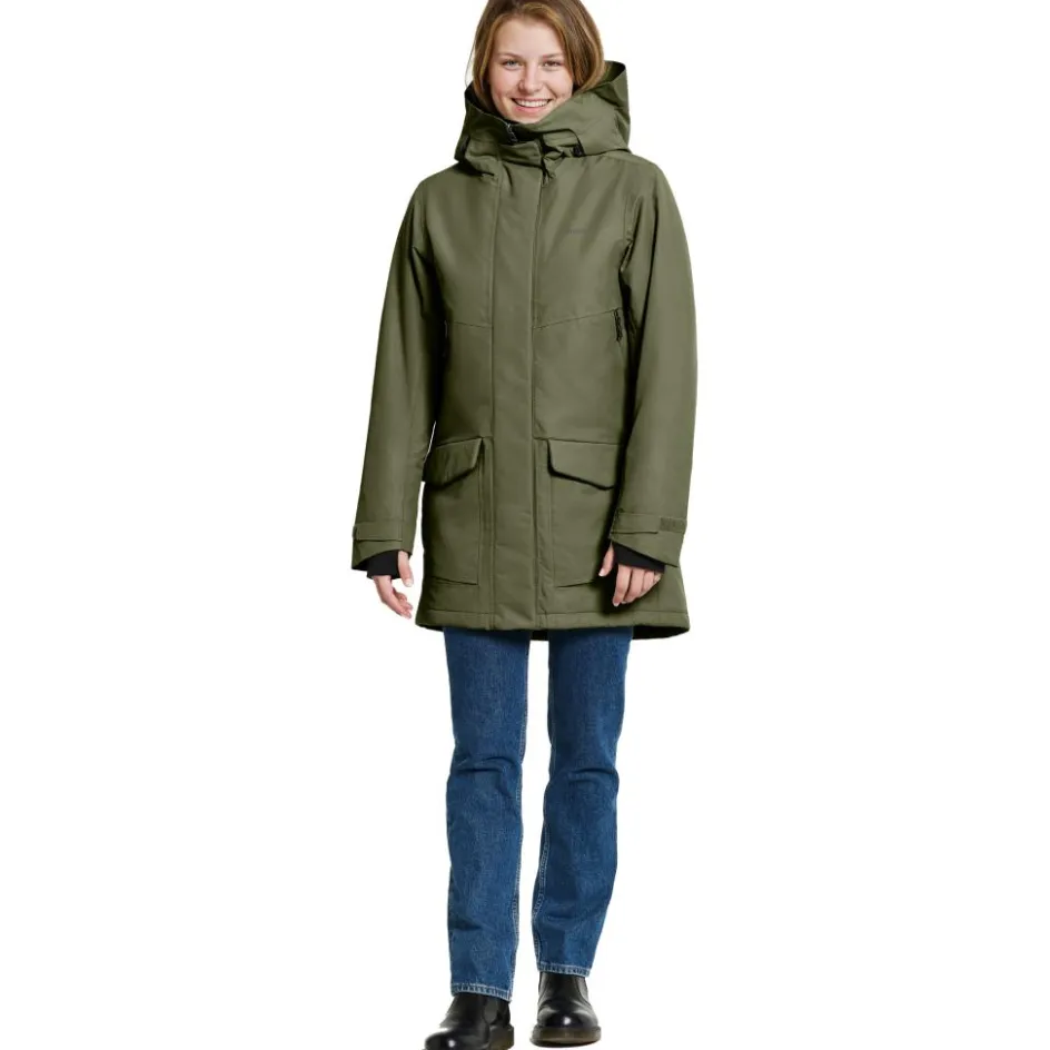 Didriksons Jassen*Frida winterjas dames deep green