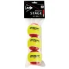 Dunlop Tennisballen*Stage 3 Red tennisballen 3-pack rood geel