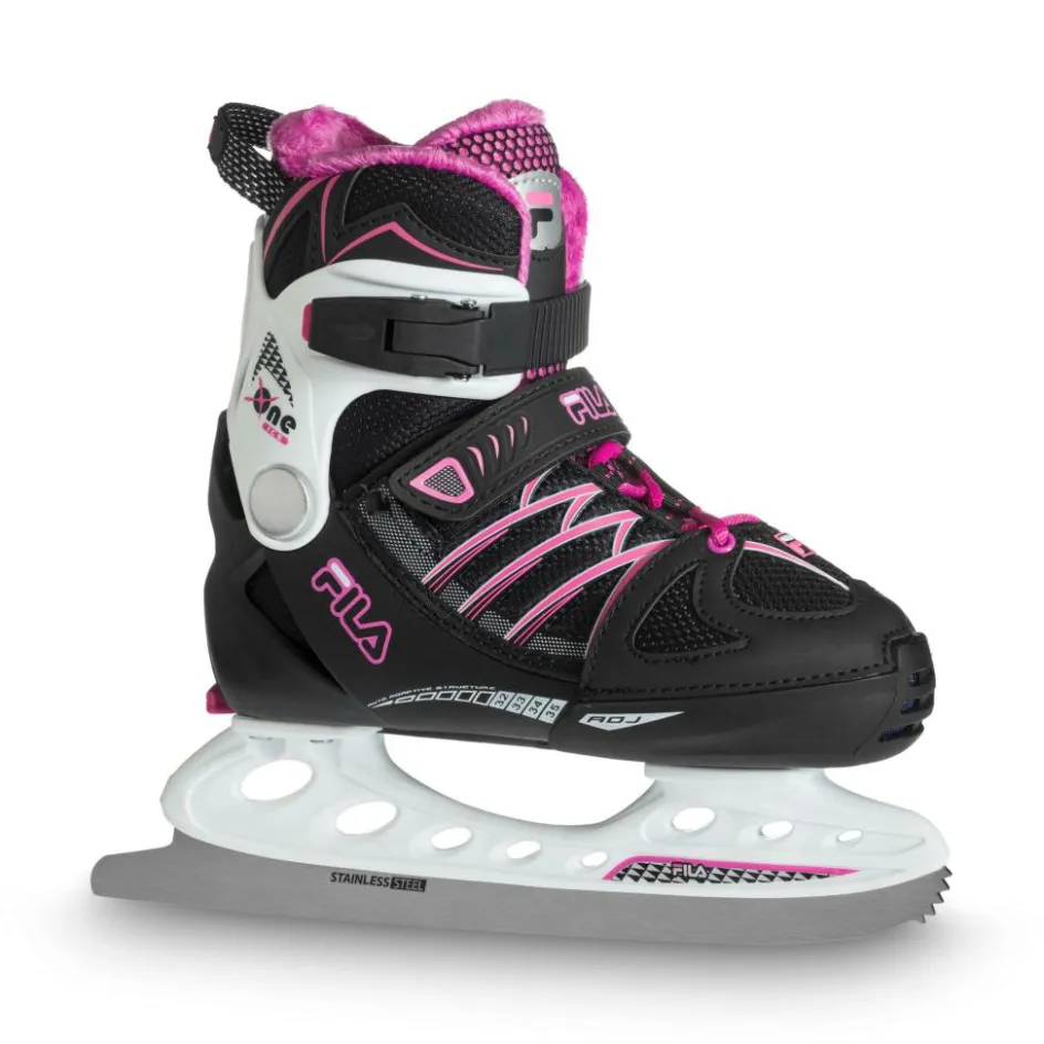Fila Ijshockeyschaatsen|Wintersport*X One Ice 20 verstelbare ijshockeyschaatsen junior black pink
