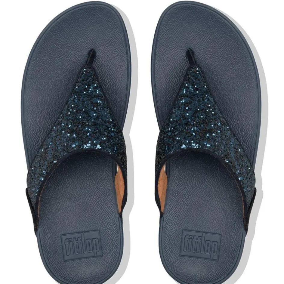 Fitflop Slippers*Lulu Glitter Toe-Thongs slippers dames midnight navy
