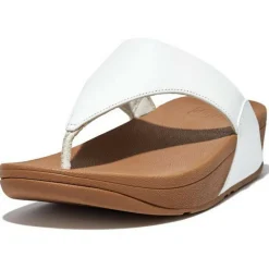 FitFlop Slippers*Lulu Leather Toe-post slippers dames white