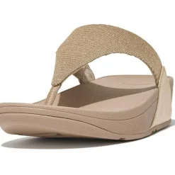 FitFlop Slippers*Lulu Shimmerlux Toe-Post slippers latte beige