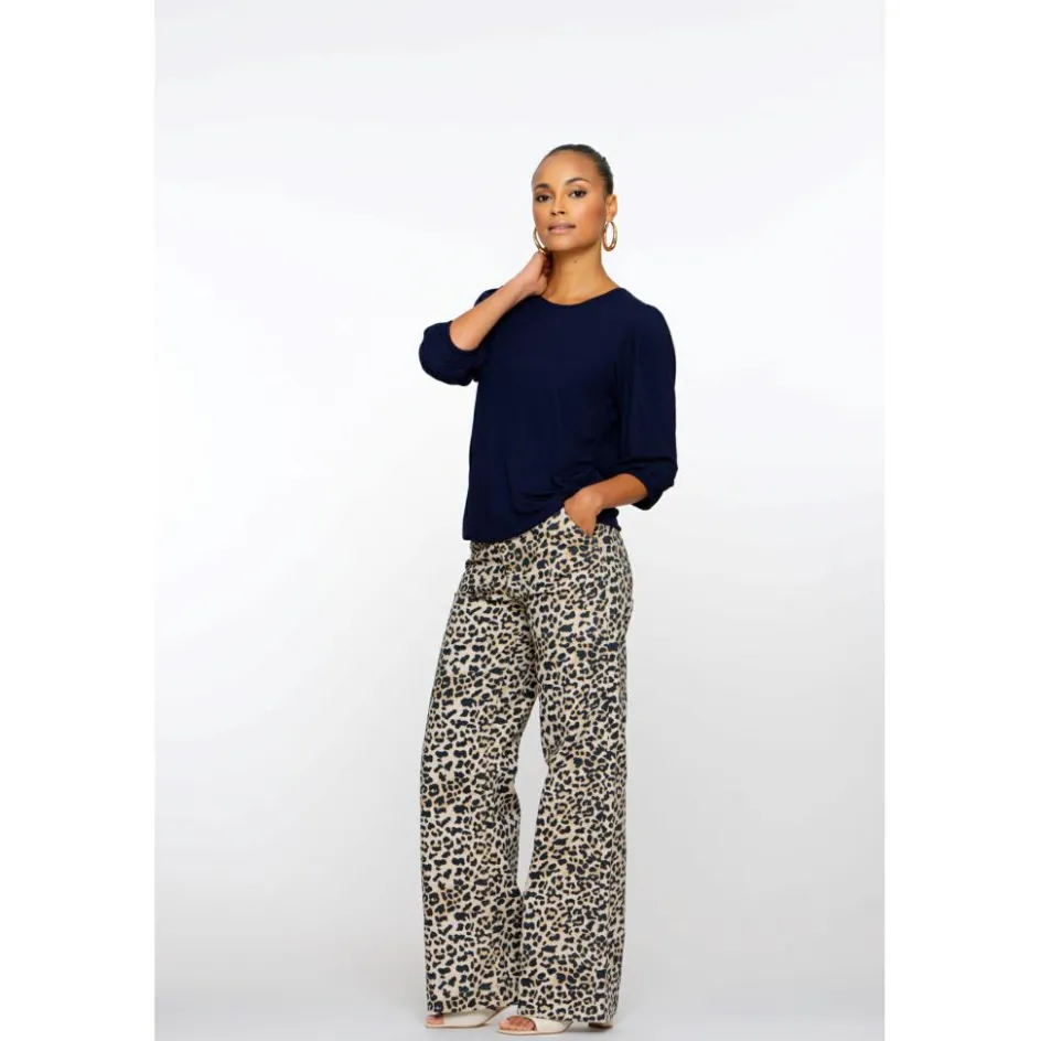 Geisha Broeken*pantalon dames sand black