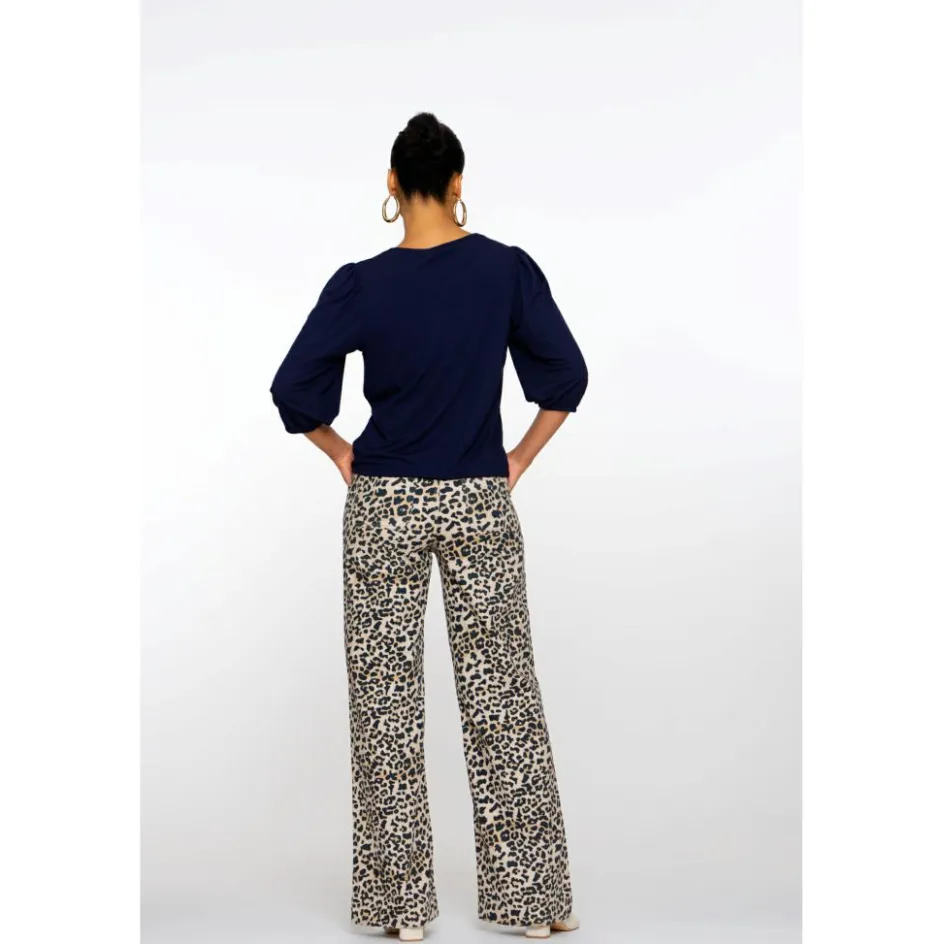 Geisha Broeken*pantalon dames sand black