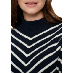 Geisha Truien & Vesten*sweater dames navy off white