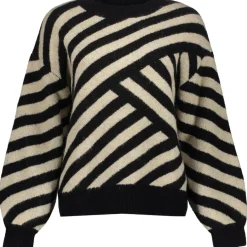 Geisha Truien & Vesten*sweater dames sand black