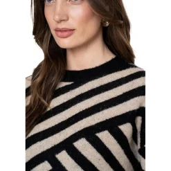 Geisha Truien & Vesten*sweater dames sand black