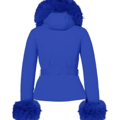 Goldbergh Ski Jassen|Wintersport*GISELLE FAUX softshell winterjas dames dazzling blue