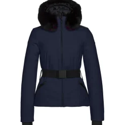 Goldbergh Ski Jassen|Wintersport*HIDA FAUX BORDER softshell winterjas dames french blue