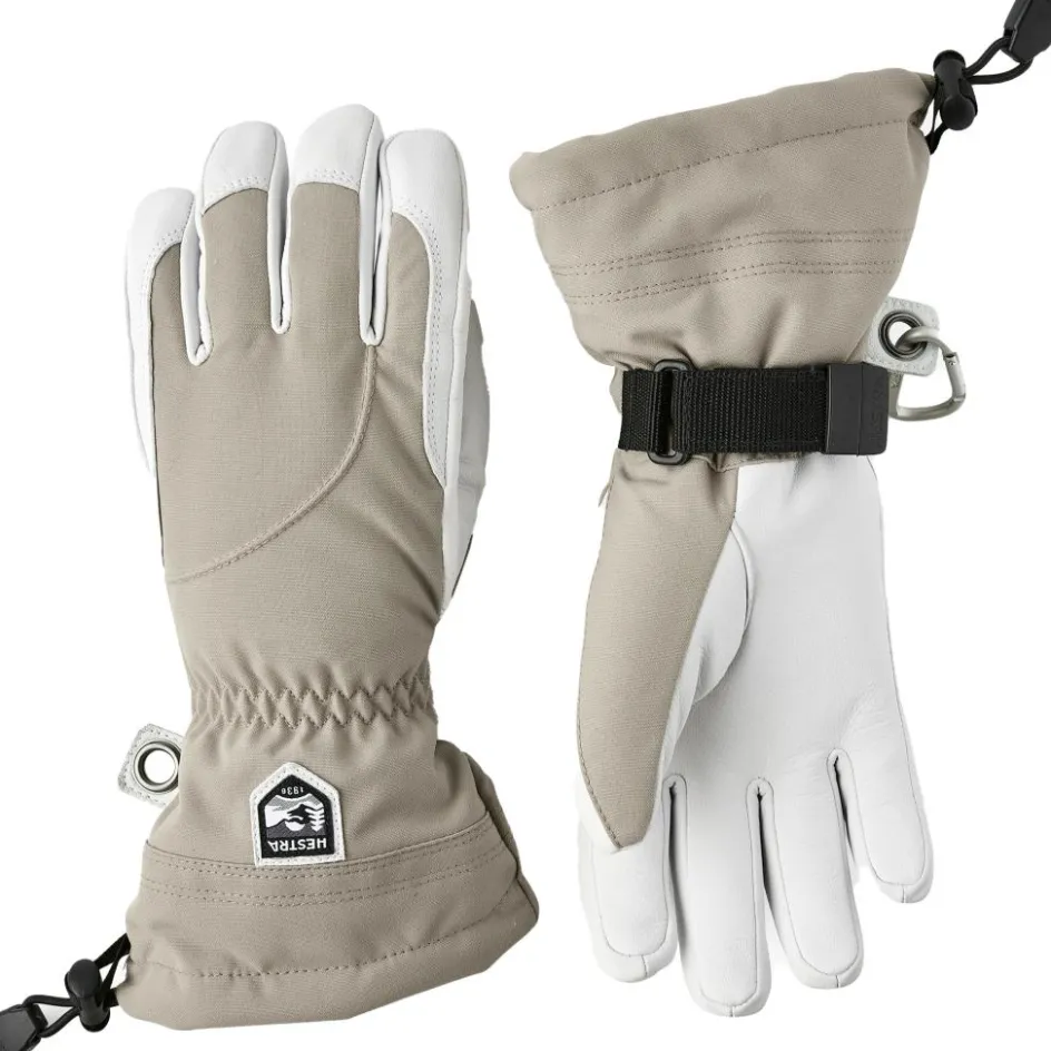 Hestra Handschoenen & Wanten|Wintersport*Heli Ski handschoenen dames khaki offwhite