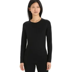 Icebreaker Thermokleding|Wintersport*260 Tech LS thermoshirt dames black
