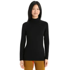 Icebreaker Thermokleding|Wintersport*260 Tech LS Turtleneck thermoshirt dames black
