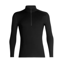 Icebreaker Thermokleding|Wintersport*IB1043720011 Tech LS Half Zip thermoshirt heren black