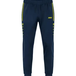 JAKO Voetbalkleding*Allround Polyester trainingsbroek marine fluogeel