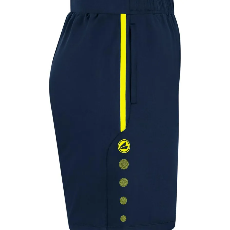 Jako Voetbalkleding*Allround voetbalbroekje marine fluogeel