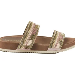 Lazamani Slippers*75.386 slippers dames 2-straps nude