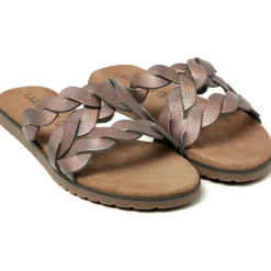 Lazamani Slippers*Eden slippers dames pewter