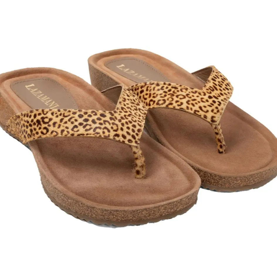 Lazamani Slippers*Laura slippers dames leopard