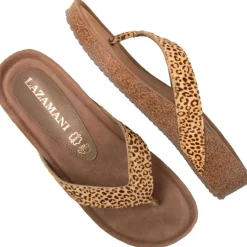 Lazamani Slippers*Laura slippers dames leopard