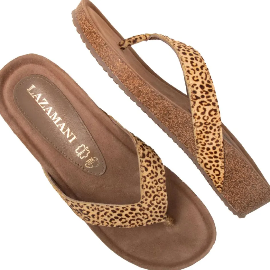 Lazamani Slippers*Laura slippers dames leopard