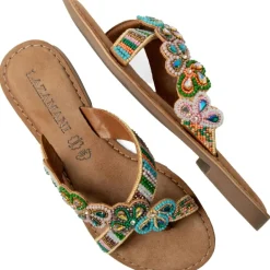 Lazamani Slippers*Perla slippers dames beas flower