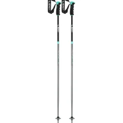 Leki Skistokken|Wintersport*Neolite Airfoil skistokken dames gunmetal  black light turquoise