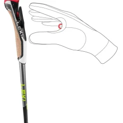 Leki Wandelen|Wandelstokken*Traveller Alu wandelstokken black silvergrey neon yellow