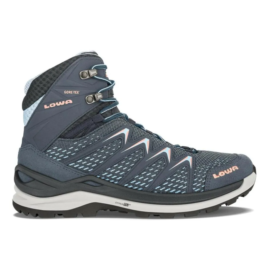 Lowa Wandelschoenen|Wandelschoenen*Innox Pro GTX Mid wandelschoenen dames steel blue salmon