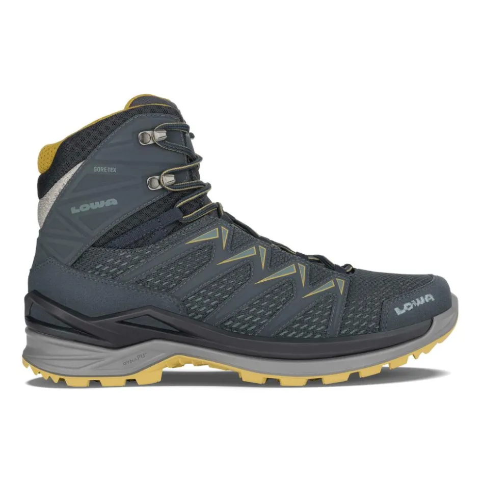 Lowa Wandelschoenen|Wandelschoenen*Innox Pro GTX Mid wandelschoenen heren steel blue mustard