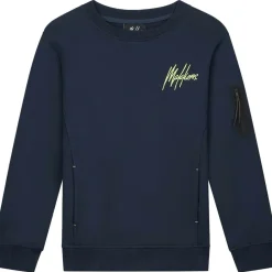 Malelions Truien & Vesten*Counter sweater junior navy bright yellow