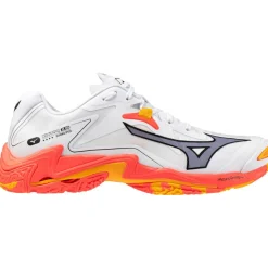 Mizuno Indoorschoenen*Wave Lightning Z8 indoorschoenen heren white fiery coral 2 citrus